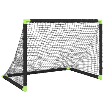 Poartă de fotbal pentru copii, pliabilă, negru, 90x64x64 cm - Img 2
