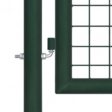 Poartă de gard, verde, 100 x 150 cm, oțel - Img 3