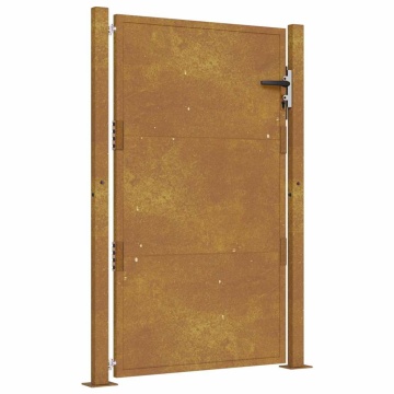 Poartă pentru grădină, 105x155 cm, oțel corten - Img 2