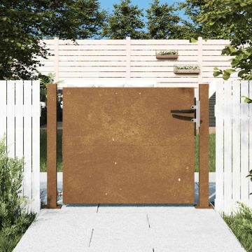 Poartă pentru grădină, 105x80 cm, oțel corten - Img 1