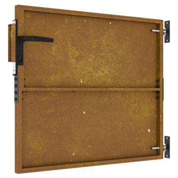 Poartă pentru grădină, 85x75 cm, oțel corten - Img 5