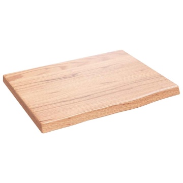 Poliță perete maro deschis 40x30x2 cm lemn masiv stejar tratat - Img 2