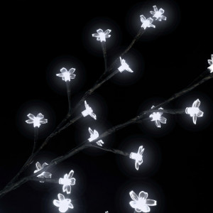 Pom Crăciun, 220 LED-uri alb rece, flori de cireș, 220 cm - Img 8