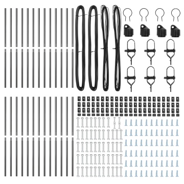 Posturi de gard 26 pcs Gri Ø32 mm 200 cm Oțel galvanizat - Img 3