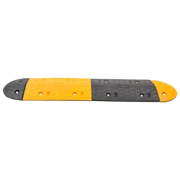 Prag limitator de viteză galben și negru 129x32,5x4 cm cauciuc - Img 2