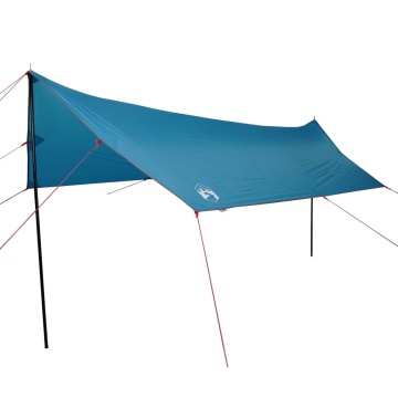 Prelată de camping, albastru, 460x305x210 cm, impermeabilă - Img 1