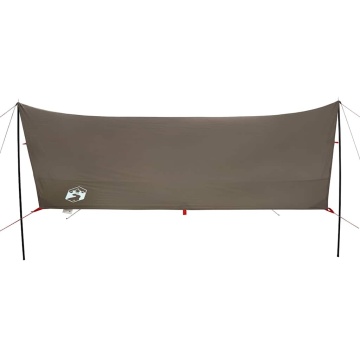 Prelată de camping, maro, 438x376x212 cm, impermeabilă - Img 8