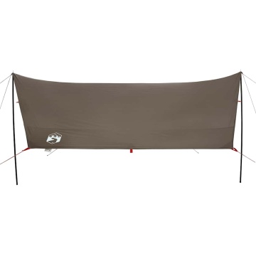 Prelată de camping, maro, 462x306x211 cm, impermeabilă - Img 8