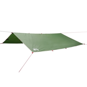 Prelată de camping, verde, 400x294 cm, impermeabilă - Img 2