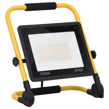 Proiector cu LED și mâner, alb cald, 100 W - Img 3