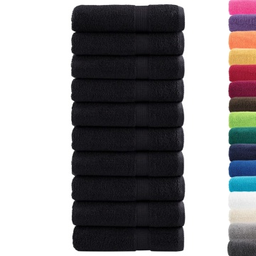 Prosoape de mâini premium SOLUND 10 buc. negru 50x100cm 600 gsm - Img 2