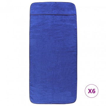 Prosoape de plajă, 6 buc., albastru, 60x135 cm, textil 400 GSM - Img 3