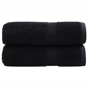 Prosoape oaspeți premium SOLUND 2 buc. negru 30x50 cm 600 gsm - Img 1