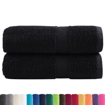 Prosoape oaspeți premium SOLUND 2 buc. negru 30x50 cm 600 gsm - Img 2