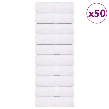 Prosoape pentru oaspeți 50 buc alb 30x50cm 360 g/m² 100% bumbac - Img 1