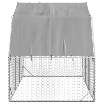 Pui de găină cu acoperiș 2,5x2x2,25 m oțel galvanizat - Img 4