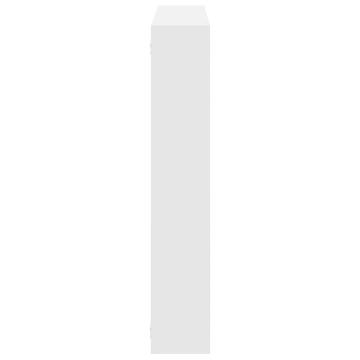 Raft cubic de perete cu 7 compartimente alb lemn prelucrat - Img 8