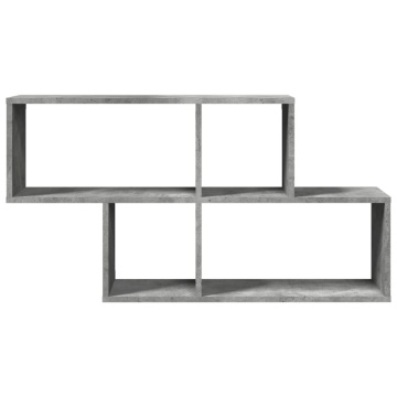 Raft de perete, gri beton, 100x20x53 cm , lemn prelucrat - Img 4