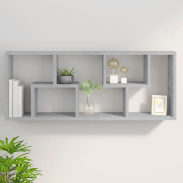 Raft de perete, gri beton, 36x16x90 cm, PAL - Img 7