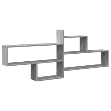 Raft de perete, gri sonoma, 167,5x18x68 cm, lemn prelucrat - Img 2