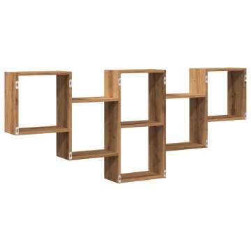 Raft de perete, lemn artizanal, 159x18x66 cm, lemn prelucrat - Img 5