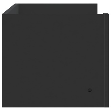 Raft de perete, negru, 100x35x30,5 cm, lemn prelucrat - Img 8