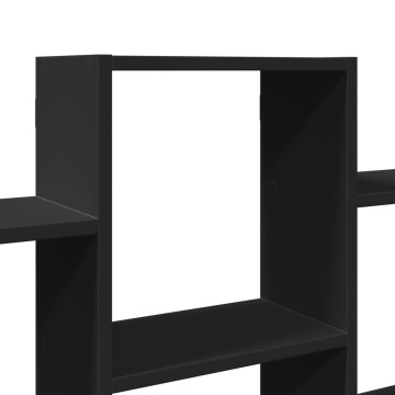Raft de perete, negru, 159x18x66 cm, lemn prelucrat - Img 6