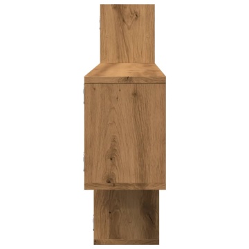 Raft de perete stejar artizanal 167,5x18x68 cm lemn prelucrat - Img 8