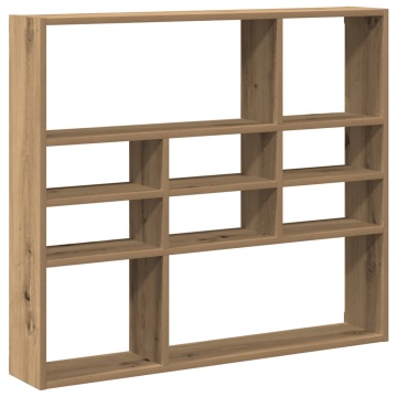 Raft de perete, stejar artizanal, 90x16x78 cm, lemn prelucrat - Img 2