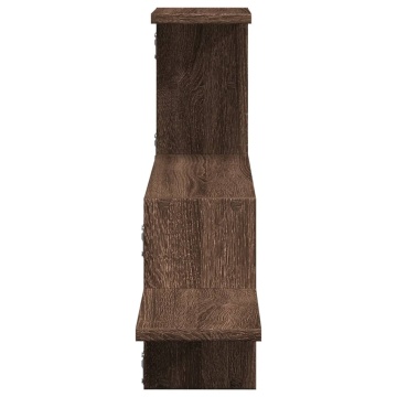 Raft de perete, stejar maro, 104x15x49 cm, lemn prelucrat - Img 8