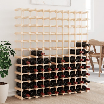 Raft de vin pentru 120 sticle 112,5x23x123,5 cm lemn masiv pin - Img 1