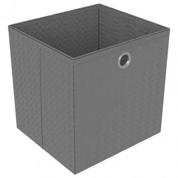 Raft expunere, 6 cuburi + cutii, negru, 103x30x72,5 cm, textil - Img 5