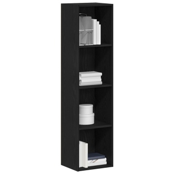 Raft pentru cărți Negru Stejar 36x30x143 cm Lemn prelucrat - Img 3