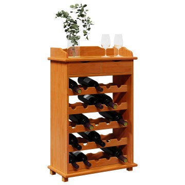 Raft pentru vin 90x60x30 cm Lemn masiv de pin - Img 3