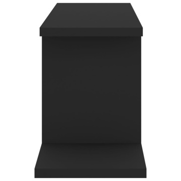 Raft TV cu montaj pe perete, negru, 125x18x23 cm, PAL - Img 5