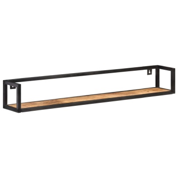 Rafturi de perete, 2 buc., 120 cm, lemn de mango nefinisat - Img 2