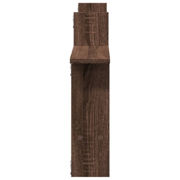 Rafturi de perete 2 buc. stejar maro 50x12x50 cm lemn prelucrat - Img 8