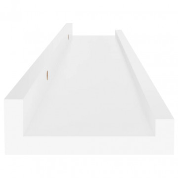 Rafturi de perete, 4 buc., alb, 60x9x3 cm - Img 7