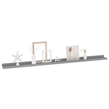 Rafturi de perete, 4 buc., gri, 115x9x3 cm - Img 3