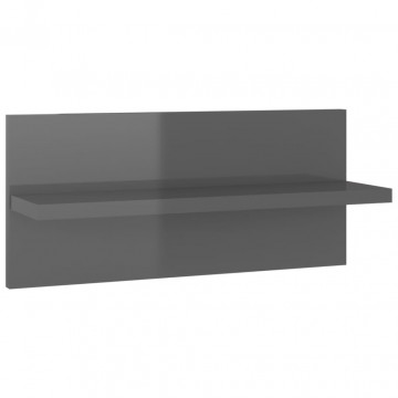 Rafturi de perete, 4 buc., gri extralucios, 40x11,5x18 cm, PAL - Img 8