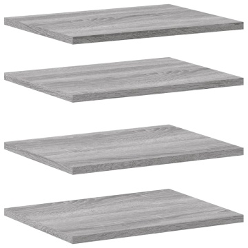 Rafturi de perete, 4 buc., gri sonoma, 40x30x1,5 cm, lemn - Img 2
