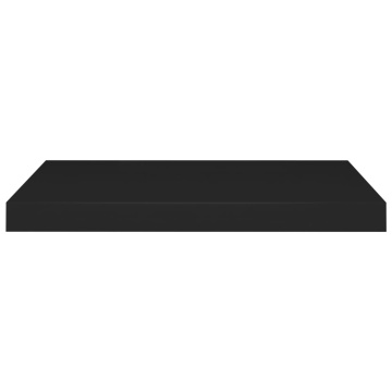 Rafturi de perete, 4 buc., negru, 60 x 23,5 x 3,8 cm, MDF - Img 4