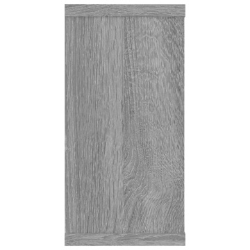 Rafturi de perete cub, 2 buc., gri sonoma, 100x15x30 cm, lemn - Img 6