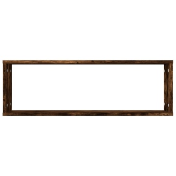 Rafturi de perete cub, 2 buc. stejar fumuriu 80x15x26,5 cm lemn - Img 5