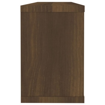 Rafturi de perete cub, 2 buc., stejar maro, 60x15x23 cm, lemn - Img 8