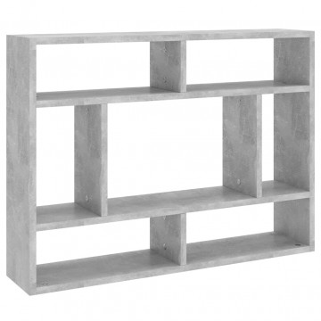 Rafturi de perete, gri beton, 75x16x55 cm, PAL - Img 2