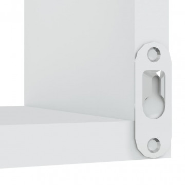 Rafturi de perete pe colț, 2 buc., alb, 40x40x50 cm PAL - Img 7