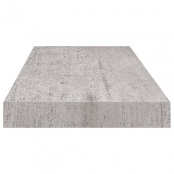 Rafturi perete suspendate, 2 buc., gri beton 60x23,5x3,8 cm MDF - Img 5