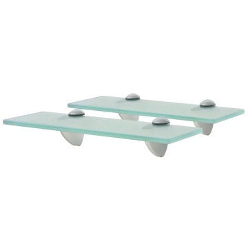 Rafturi suspendate, 2 buc., 30 x 10 cm, sticlă, 8 mm - Img 1