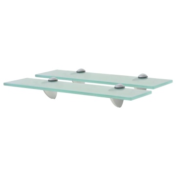 Rafturi suspendate, 2 buc., 40 x 20 cm, sticlă, 8 mm - Img 1